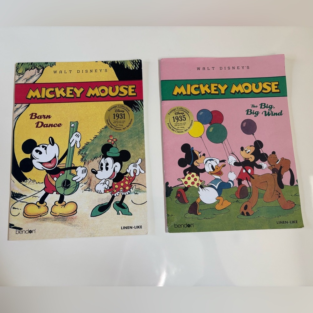 Disney Mickey Mouse Linen-Like Set of 2 Books
